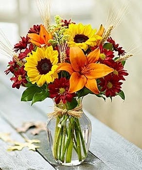 Deliver the perfect fall & autumn flower arrangement by Carithers