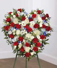 Patriot Garden Sympathy Heart Design