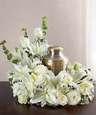 The Elegant Cremation Wreath in White