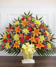 Vibrant Heartfelt Sympathy Basket