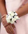 White Sweetheart Wrist Corsage by Carithers Flowers