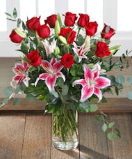 Red Roses & Stargazer Lilies - Express Pickup