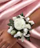 White Spray Rose and Ranunculus Wrist Corsage