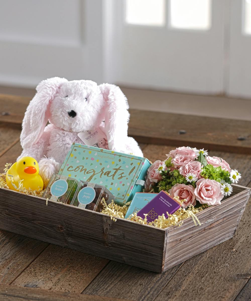 congratulations baby gift basket