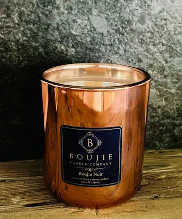 Boujie Noir Candle with wood wick - large 14oz size