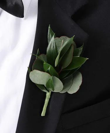 Mixed Greenery Boutonniere