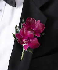 Purple Dendrobium Orchid Boutonniere