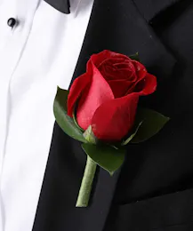 Classic Red Rose Boutonniere