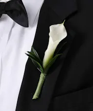 White Mini Calla Boutonniere