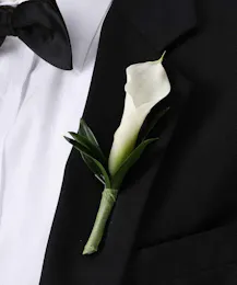 White Mini Calla Boutonniere