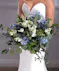 Bridal Bouquet - blue and white boho style bouquet
