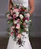 Burgundy Cascade Bridal Bouquet