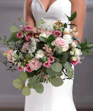 Bridal Bouquet - Pink and White Boho Style Bouquet