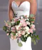 Pink and White Garden Bridal Bouquet
