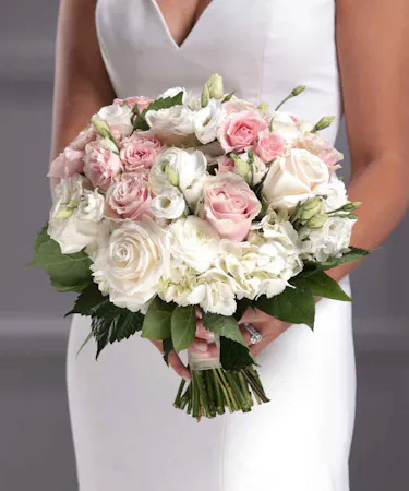 Pink and White Bridal Nosegay Bouquet