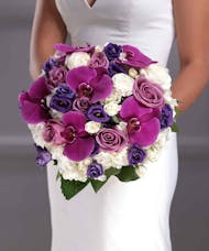Bridal Bouquet - Purple and White Nosegay