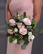 Bridesmaid Pink Boho Style Bouquet