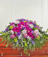 Purple & Lavender Garden Casket Cover