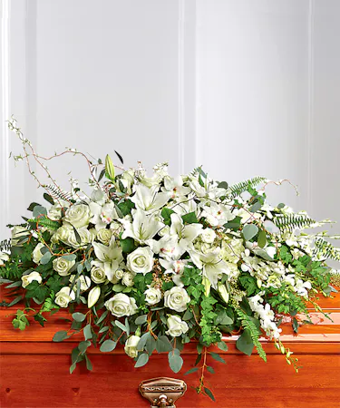 Lush English Garden Casket Cover