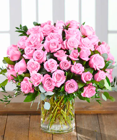 Five Dozen Tiffany Pink Roses