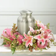 Lily Urn Tabletop Wreath
