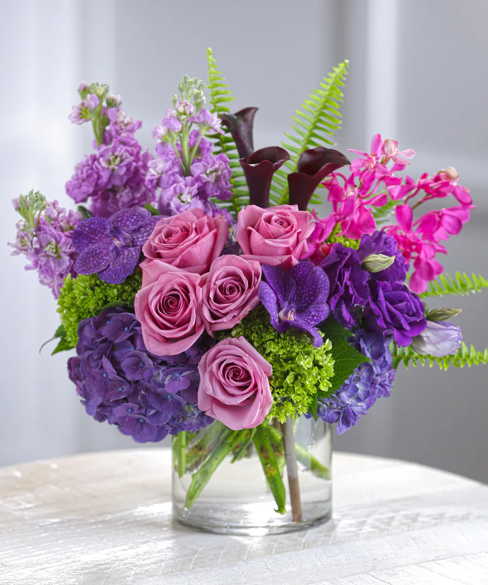 Unique Purple Flowers, Custom Florals, Carithers Florist Delivery