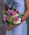 Lavender Pave Nosegay of hydrangea, roses, veronica and seasonal foliage