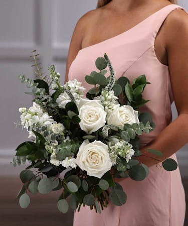 Bridesmaid White Boho Style Bouquet
