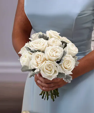 Classic White Rose Nosegay