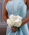 White Pave Hand-tied Nosegay featuring hydrangea, roses, and orchids