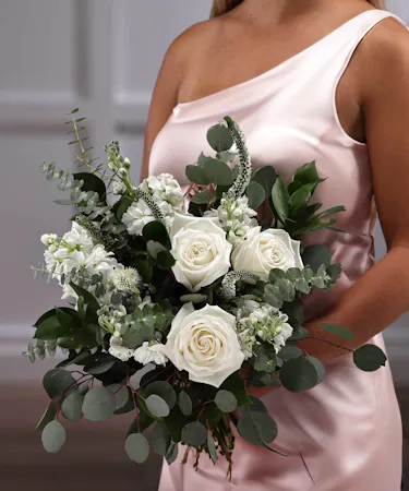Bridesmaid White Boho Style Bouquet