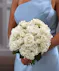 Bridesmaid White pave bouquet featuring hydrangea and roses