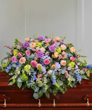 Pastel Garden Casket Cover - Premium 