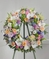 Pastel Garden Sympathy Wreath - Luxury Collection