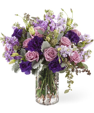 Custom Purple &amp; Lavender Flower Arrangements by Carithers Flowers Atlanta