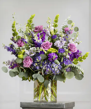 Purple Garden Showcase Vase Arrangement