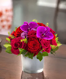 Rose Delight - with Exotic Orchids
