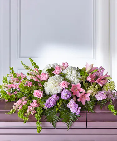 Life's Gratitude Garden Casket Cover by Carithers Flowers
