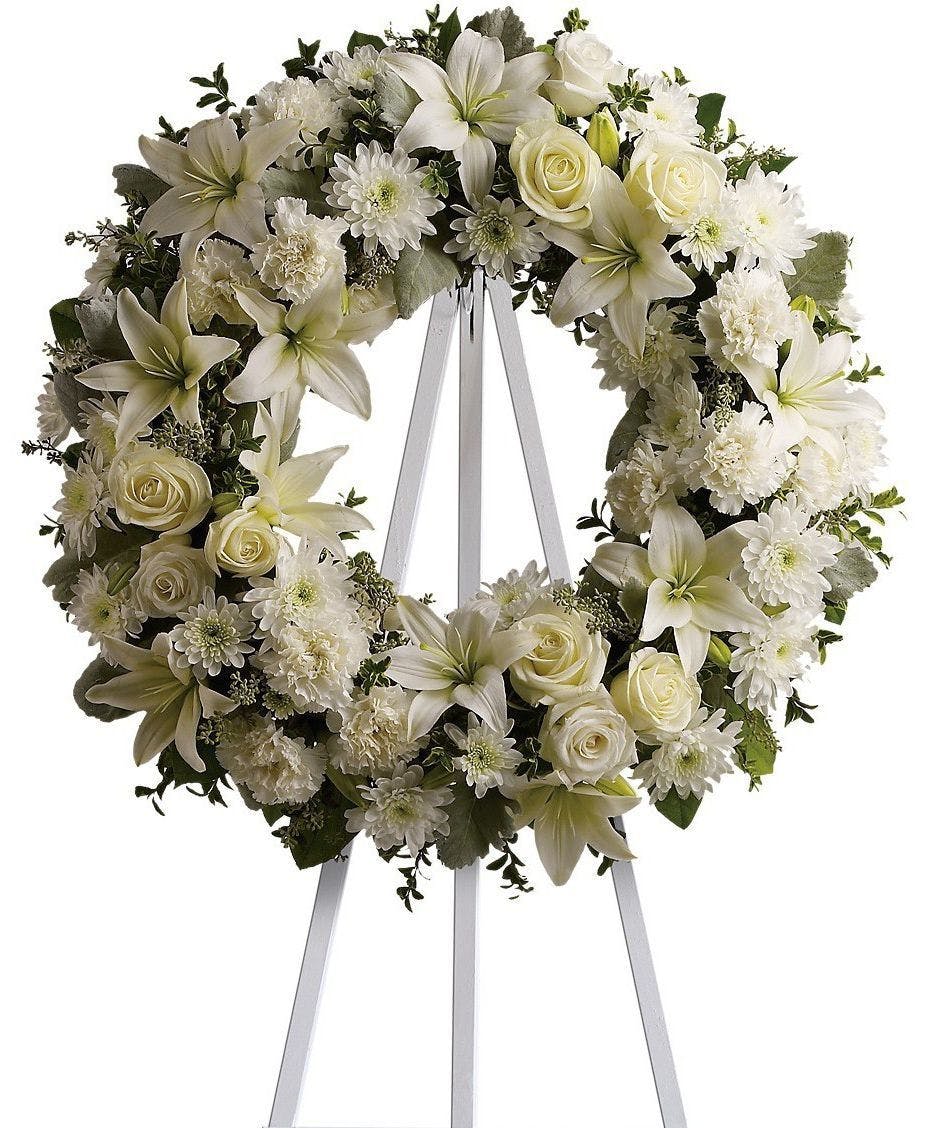 Serenity Elegant Funeral Wreath for Delivery Today