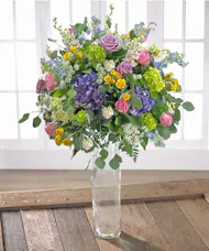 Spring Garden Party Buffet - Serving Table Floral Arrangement