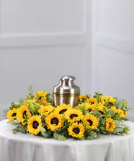 Sunflower Garden Cremation Wreath