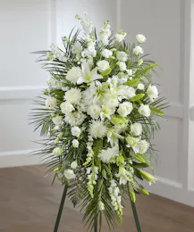 White Garden Sympathy Spray