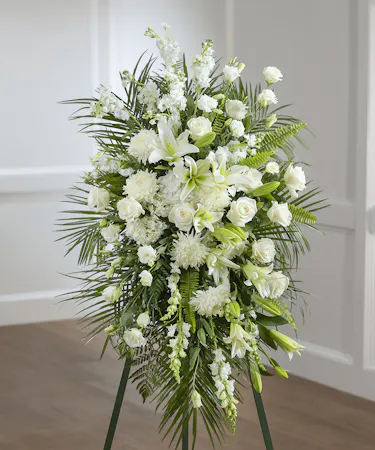 White Garden Sympathy Spray