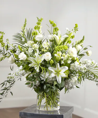 White Garden Showcase arrangement 